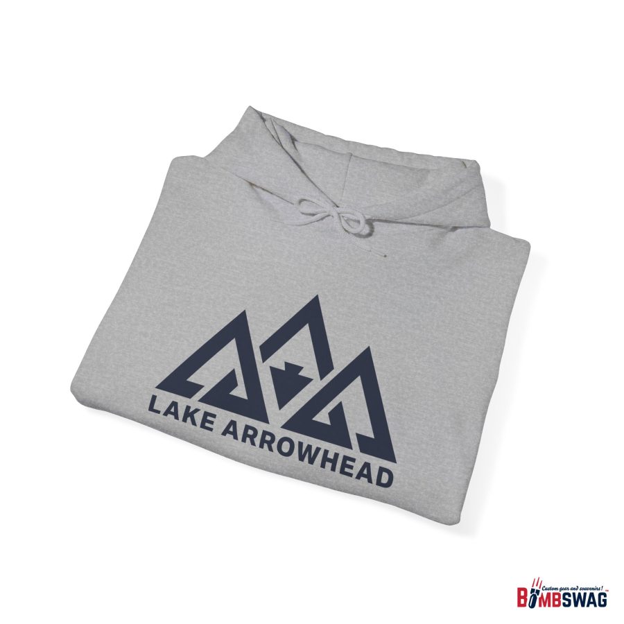 lake arrowhead unisex hoodie with our signature three peak arrowhead design