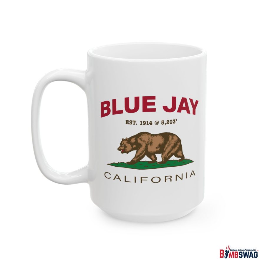 blue jay ca coffee mug with our exclusive california bear artwork