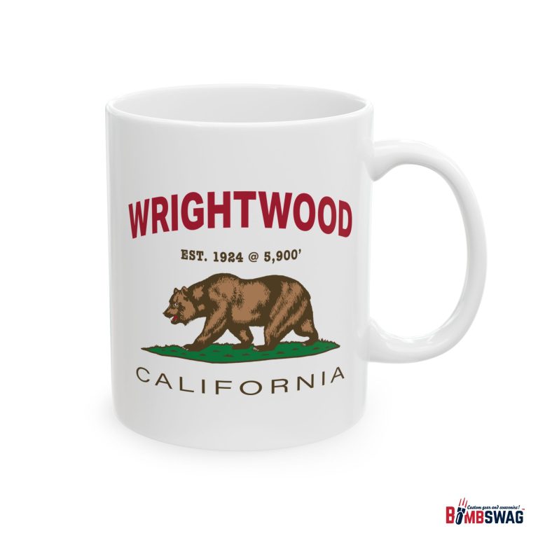 wrightwood coffee mug with our exclusive california bear artwork