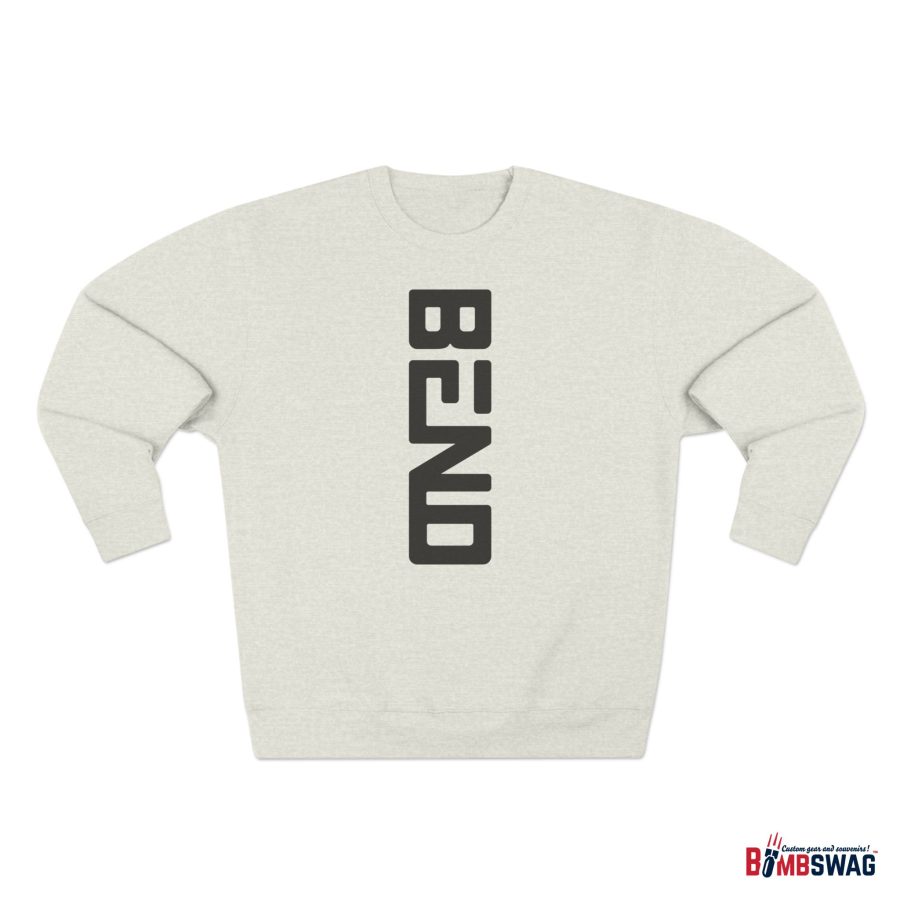 bend oregon modern typeface premium crewneck sweatshirt