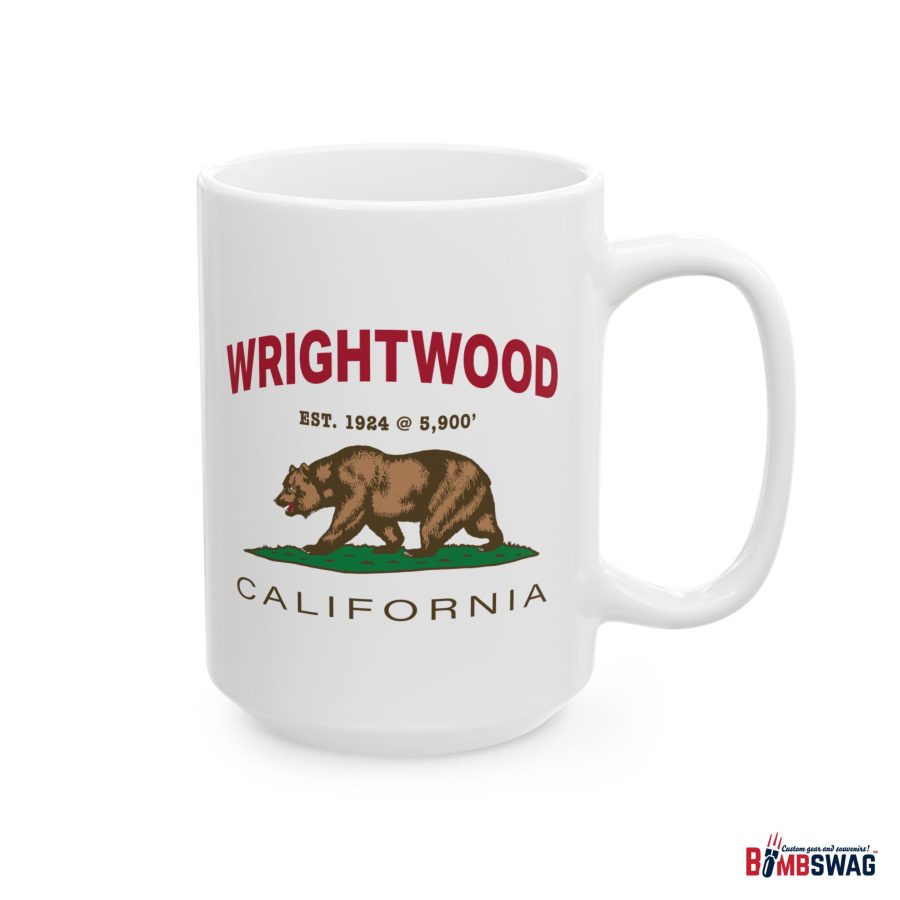 wrightwood coffee mug with our exclusive california bear artwork