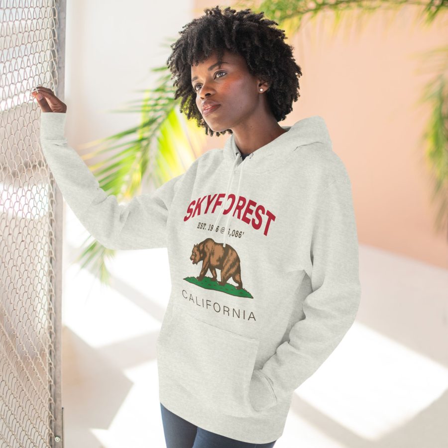 skyforest premium california bear hoodie with est. date and elevation