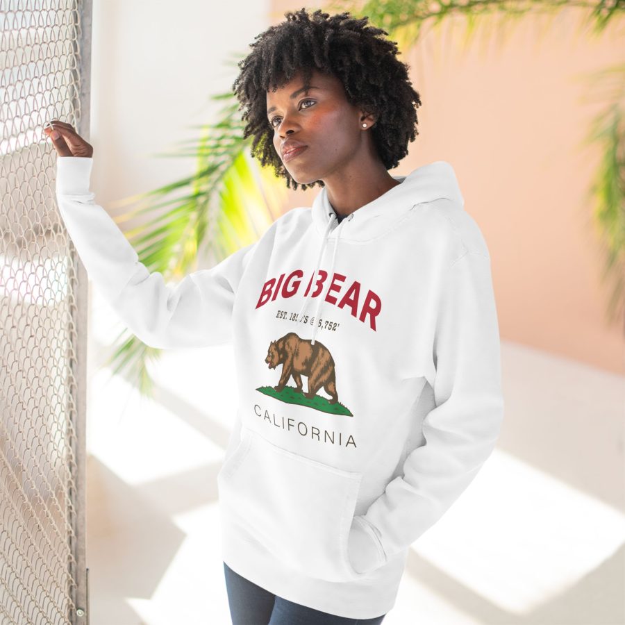 big bear premium california bear hoodie with est. date and elevation