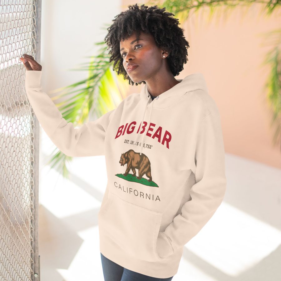 big bear premium california bear hoodie with est. date and elevation