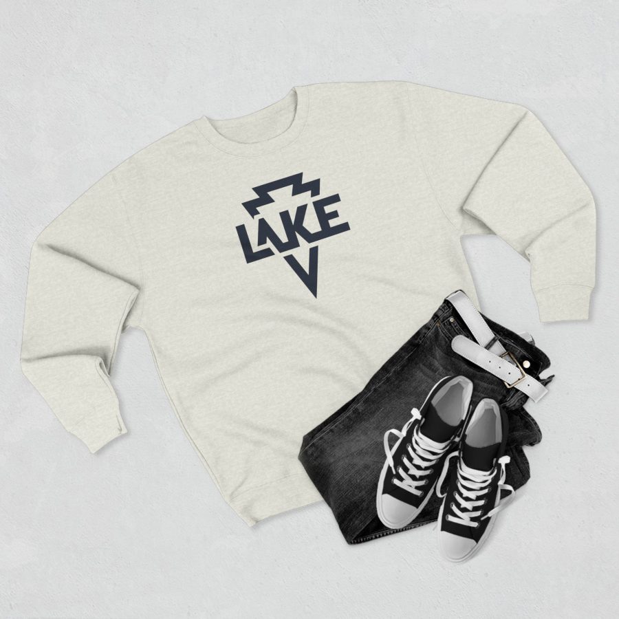 lake arrowhead modern typeface + arrowhead premium crewneck sweatshirt