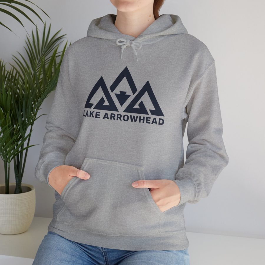 lake arrowhead unisex hoodie with our signature three peak arrowhead design