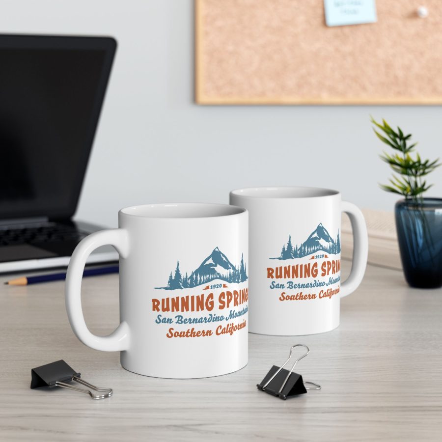 running springs coffee mug with our vintage mountain starlight design