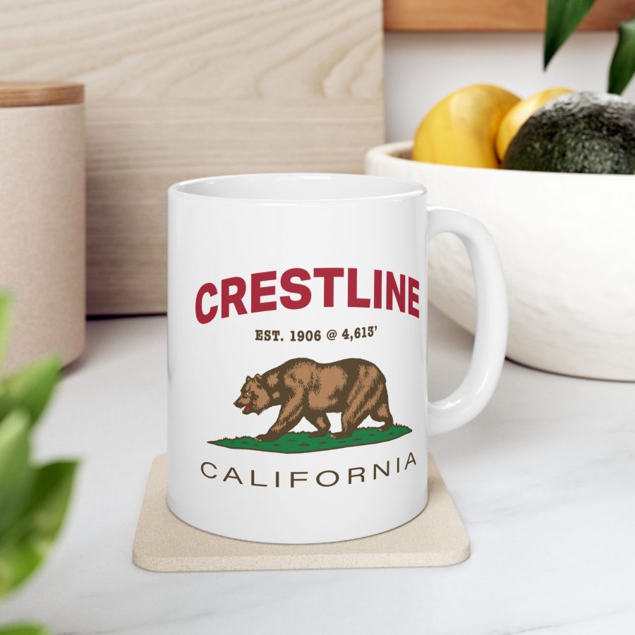 crestline coffee mug with our exclusive california bear artwork