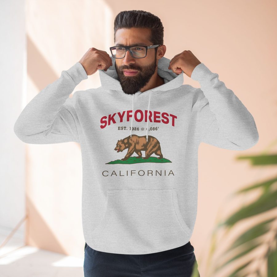 skyforest premium california bear hoodie with est. date and elevation