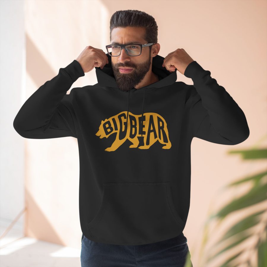 big bear california bear word wrap premium hoodie