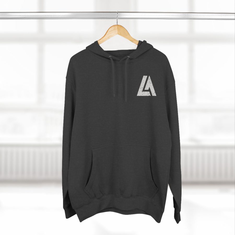 lake arrowhead premium modern la stamp hoodie with map coordinates