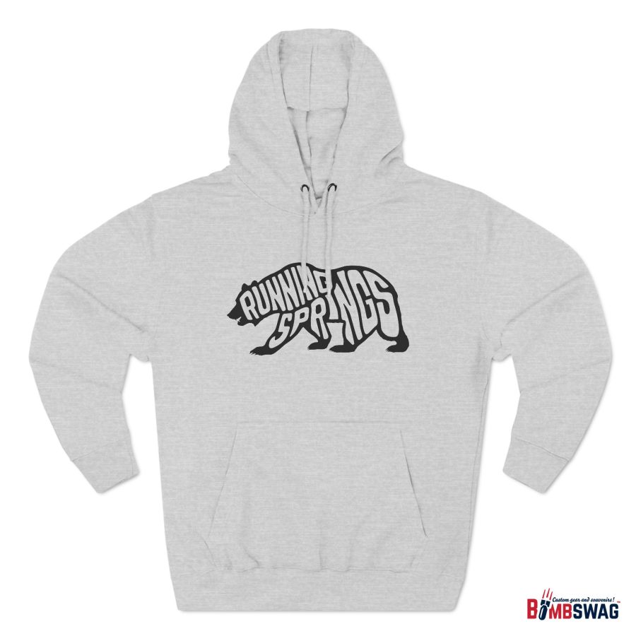 running springs california bear word wrap premium hoodie