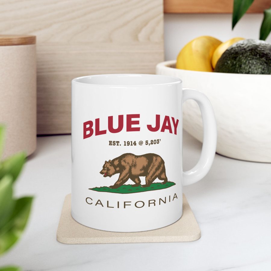 blue jay ca coffee mug with our exclusive california bear artwork