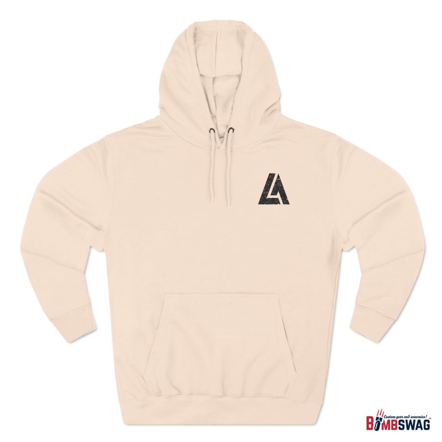 lake arrowhead premium modern la stamp hoodie with map coordinates