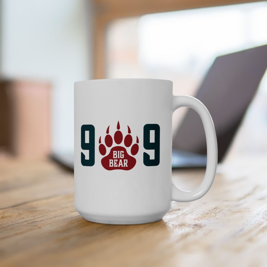 big bear coffee mug with our exclusive 909 series artwork