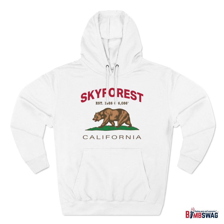 skyforest premium california bear hoodie with est. date and elevation