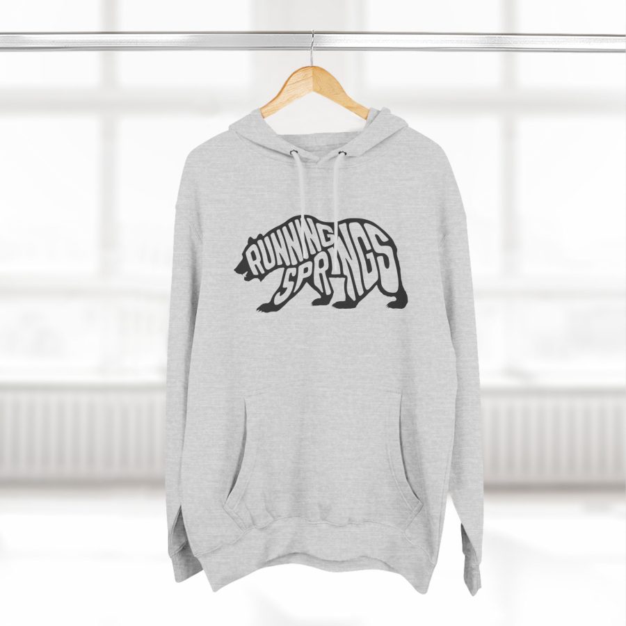 running springs california bear word wrap premium hoodie