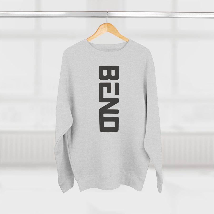 bend oregon modern typeface premium crewneck sweatshirt