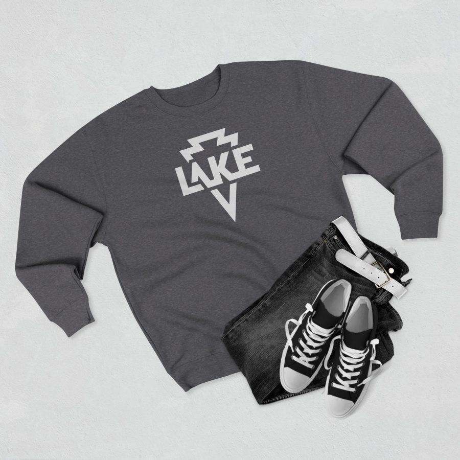 lake arrowhead modern typeface + arrowhead premium crewneck sweatshirt