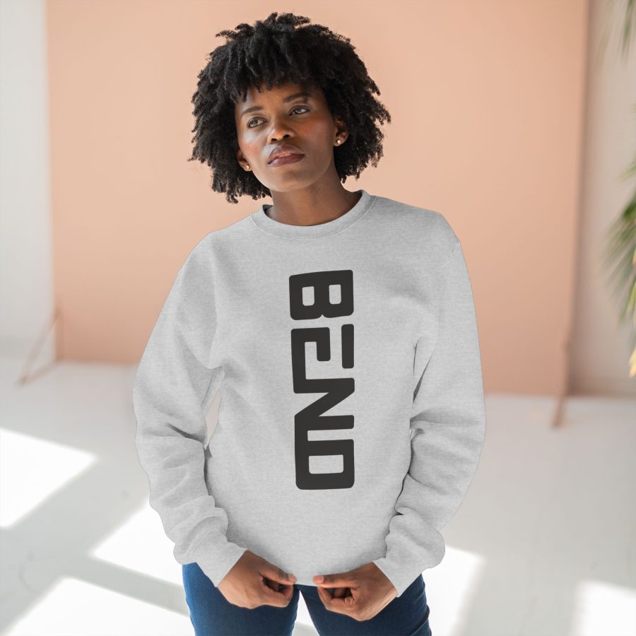 bend oregon modern typeface premium crewneck sweatshirt