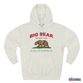 big bear premium california bear hoodie with est. date and elevation