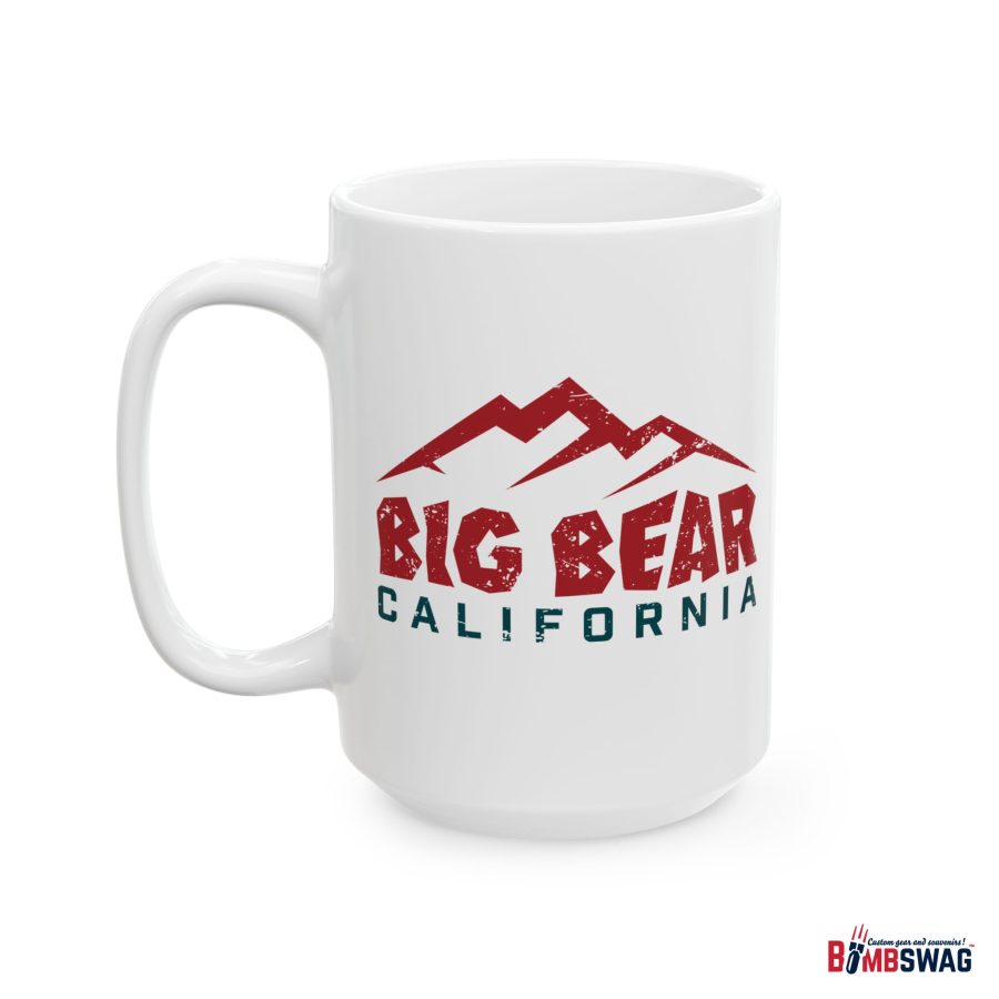 big bear coffee mug with our three peak mountain design