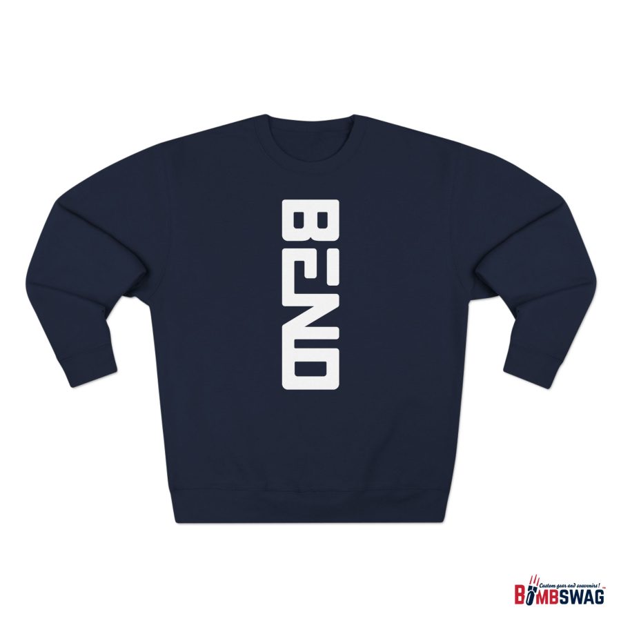 bend oregon modern typeface premium crewneck sweatshirt