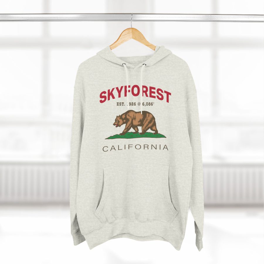 skyforest premium california bear hoodie with est. date and elevation