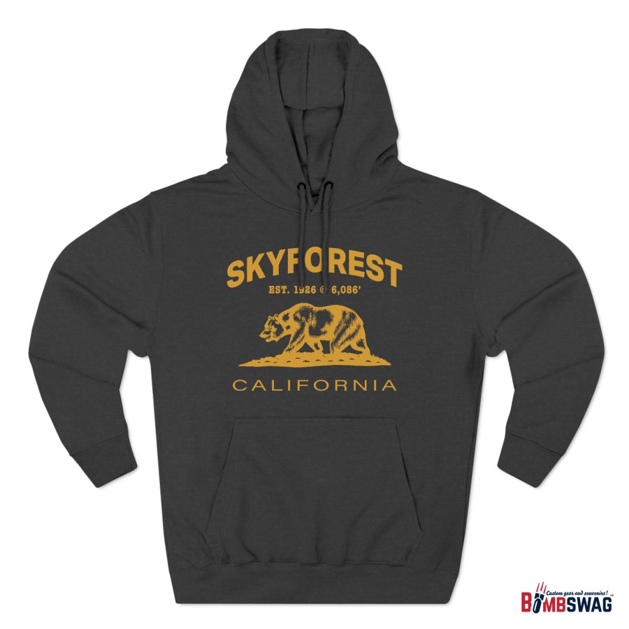 skyforest premium california bear hoodie with est. date and elevation