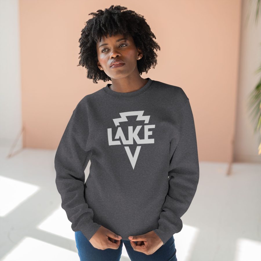 lake arrowhead modern typeface + arrowhead premium crewneck sweatshirt