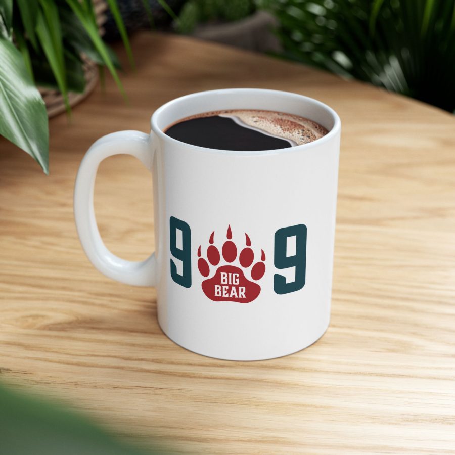 big bear coffee mug with our exclusive 909 series artwork