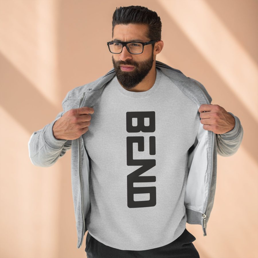 bend oregon modern typeface premium crewneck sweatshirt