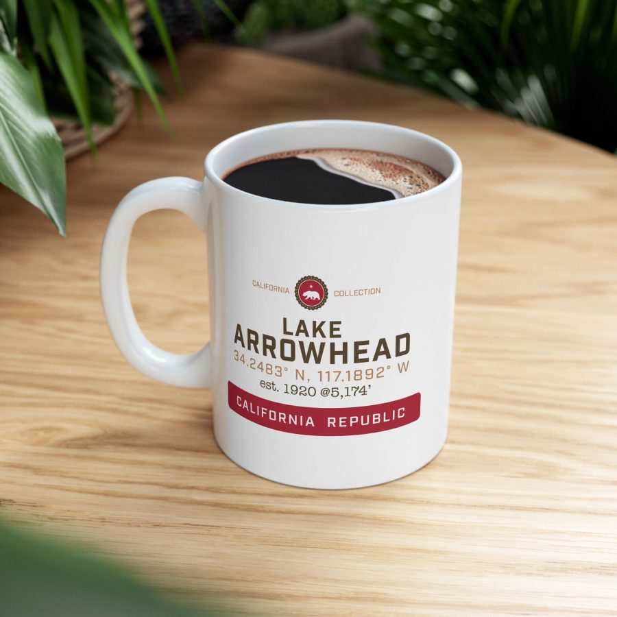 lake arrowhead coffee mug from our signature california collection