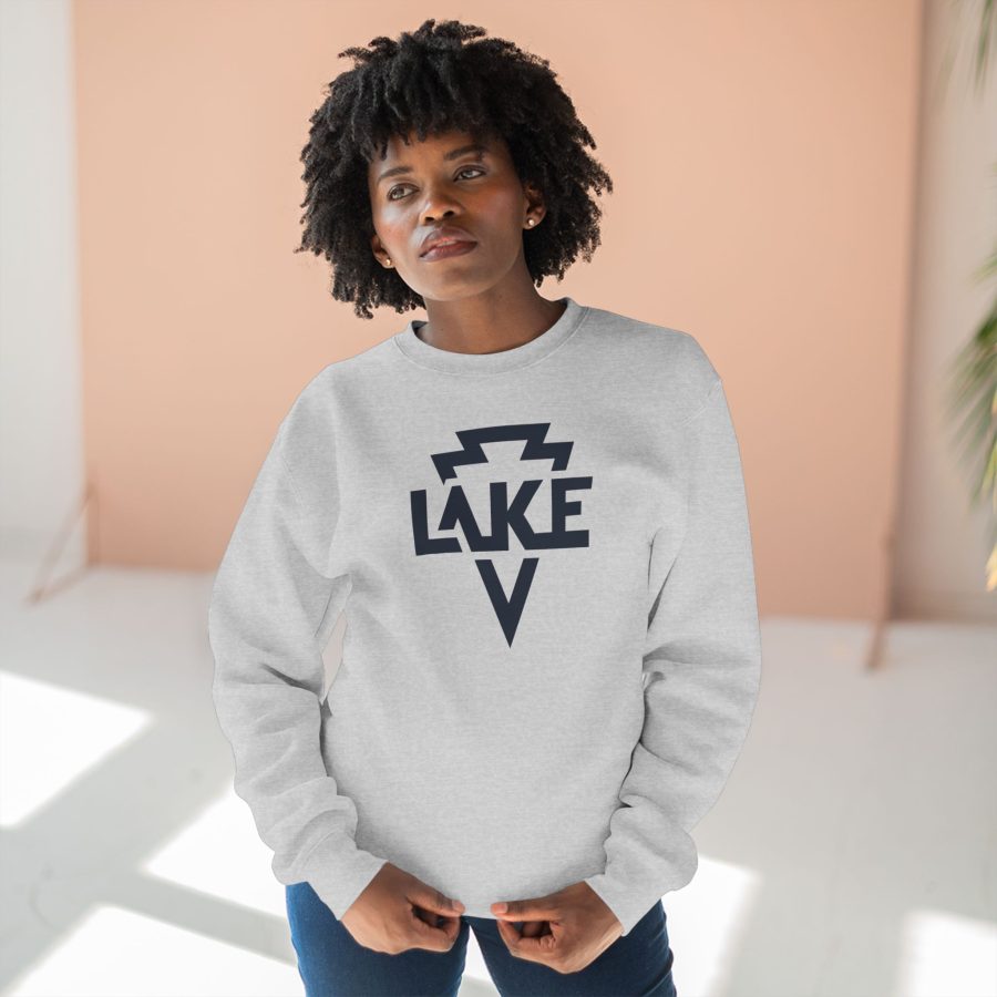 lake arrowhead modern typeface + arrowhead premium crewneck sweatshirt