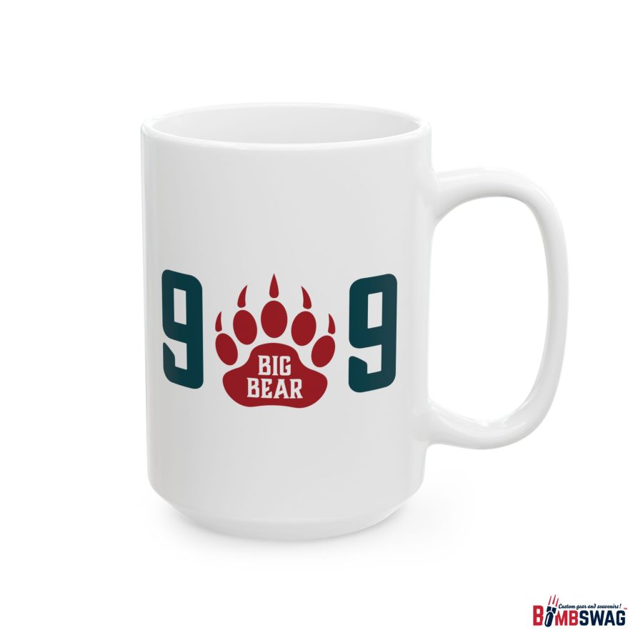 big bear coffee mug with our exclusive 909 series artwork