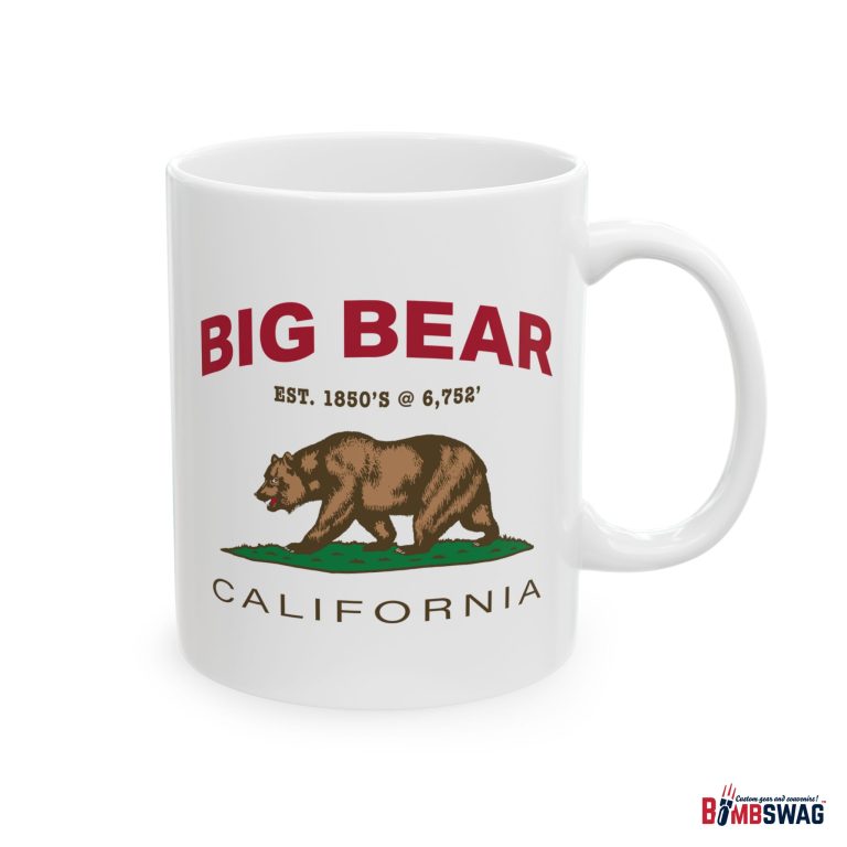 big bear coffee mug with our exclusive california bear artwork