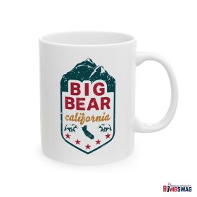 big bear coffee mug with our mountain, state, bears, and stars design