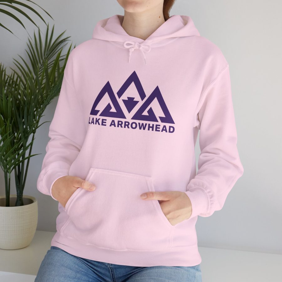 lake arrowhead unisex hoodie with our signature three peak arrowhead design