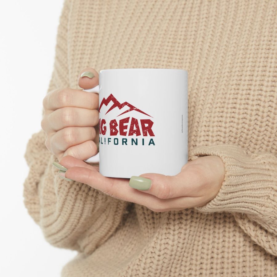 big bear coffee mug with our three peak mountain design