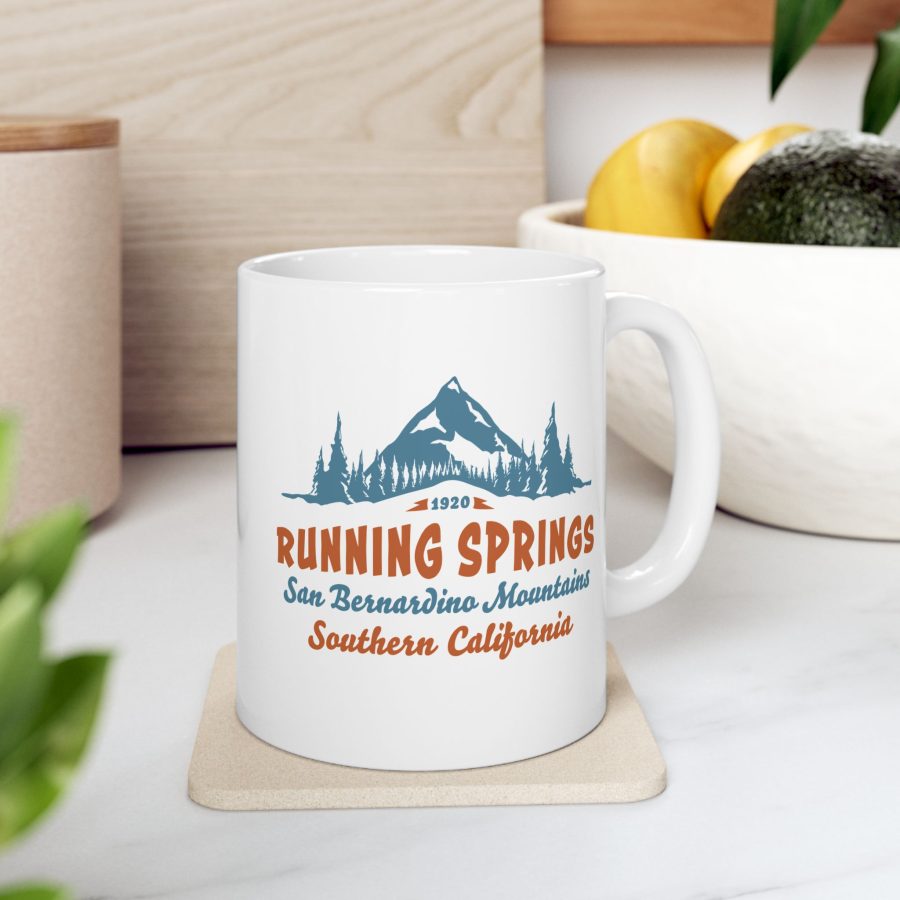 running springs coffee mug with our vintage mountain starlight design