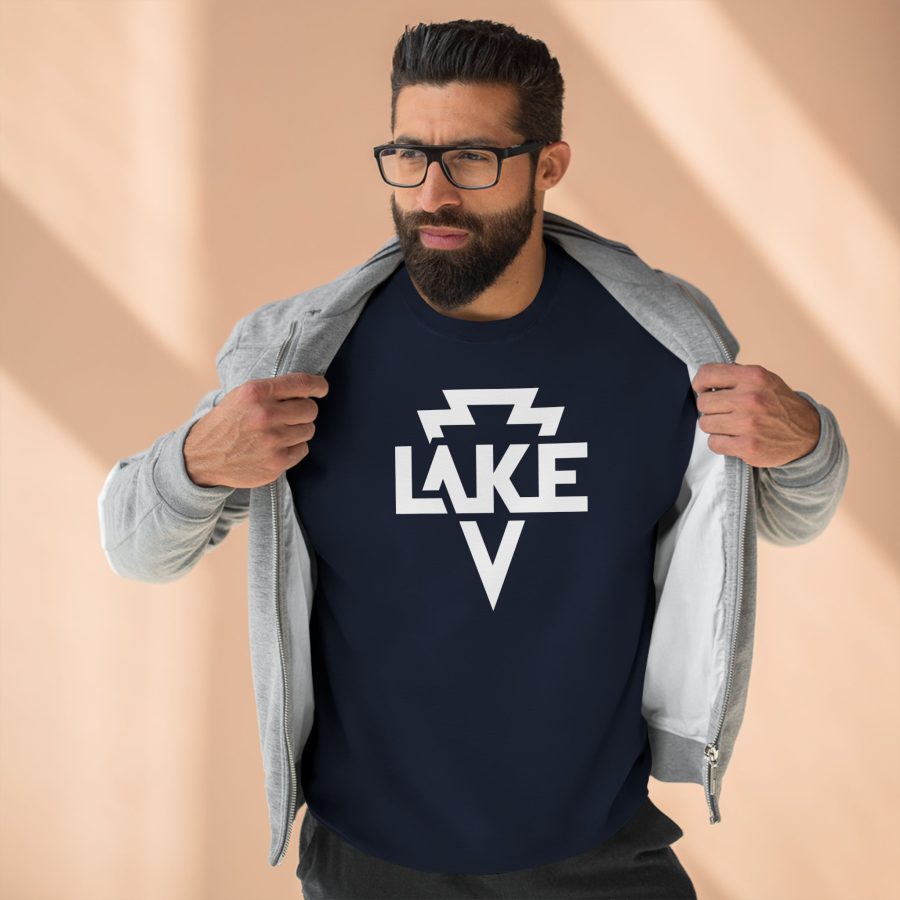 lake arrowhead modern typeface + arrowhead premium crewneck sweatshirt