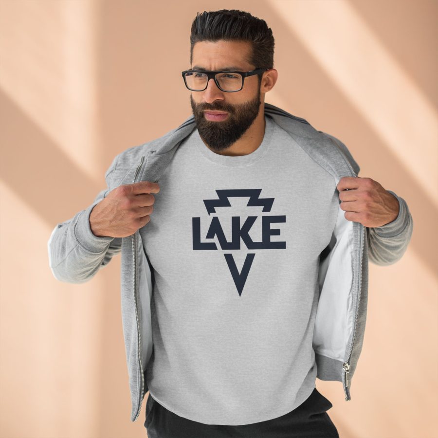 lake arrowhead modern typeface + arrowhead premium crewneck sweatshirt