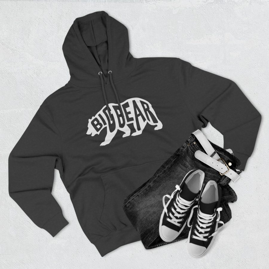 big bear california bear word wrap premium hoodie