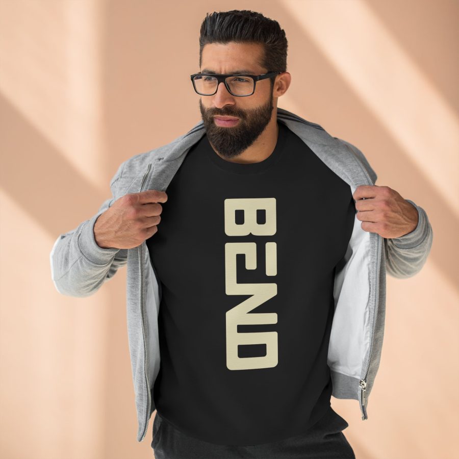 bend oregon modern typeface premium crewneck sweatshirt