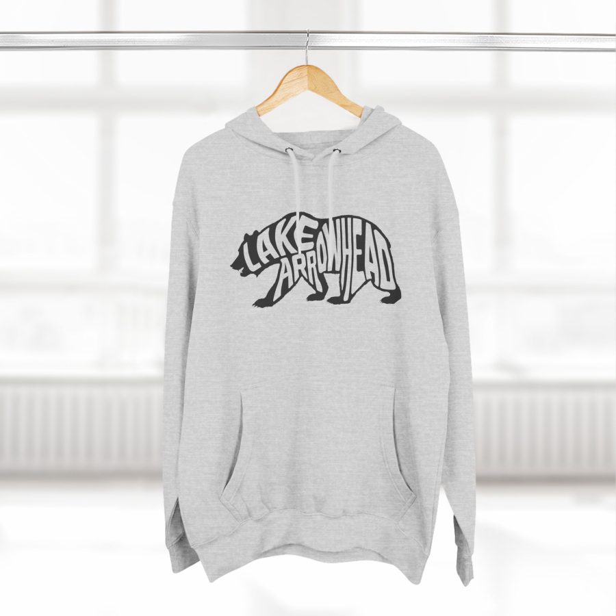 lake arrowhead california bear word wrap premium hoodie