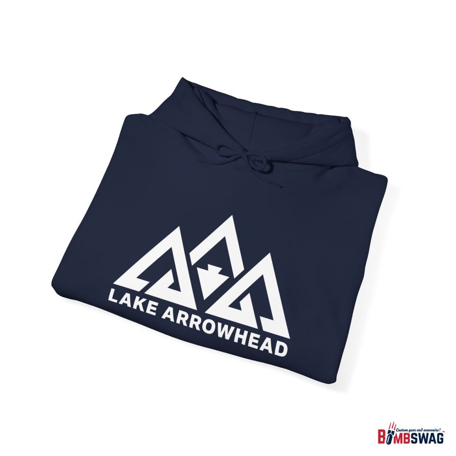 lake arrowhead unisex hoodie with our signature three peak arrowhead design