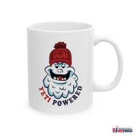 lake arrowhead coffee mug with our exclusive winter yeti powered artwork