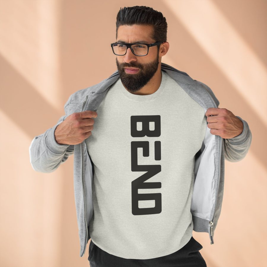 bend oregon modern typeface premium crewneck sweatshirt