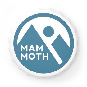 mammoth mountain bottle opener refrigerator magnet with our mountain and sun design