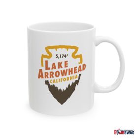 lake arrowhead coffee mug with our vintage signature arrowhead + elevation